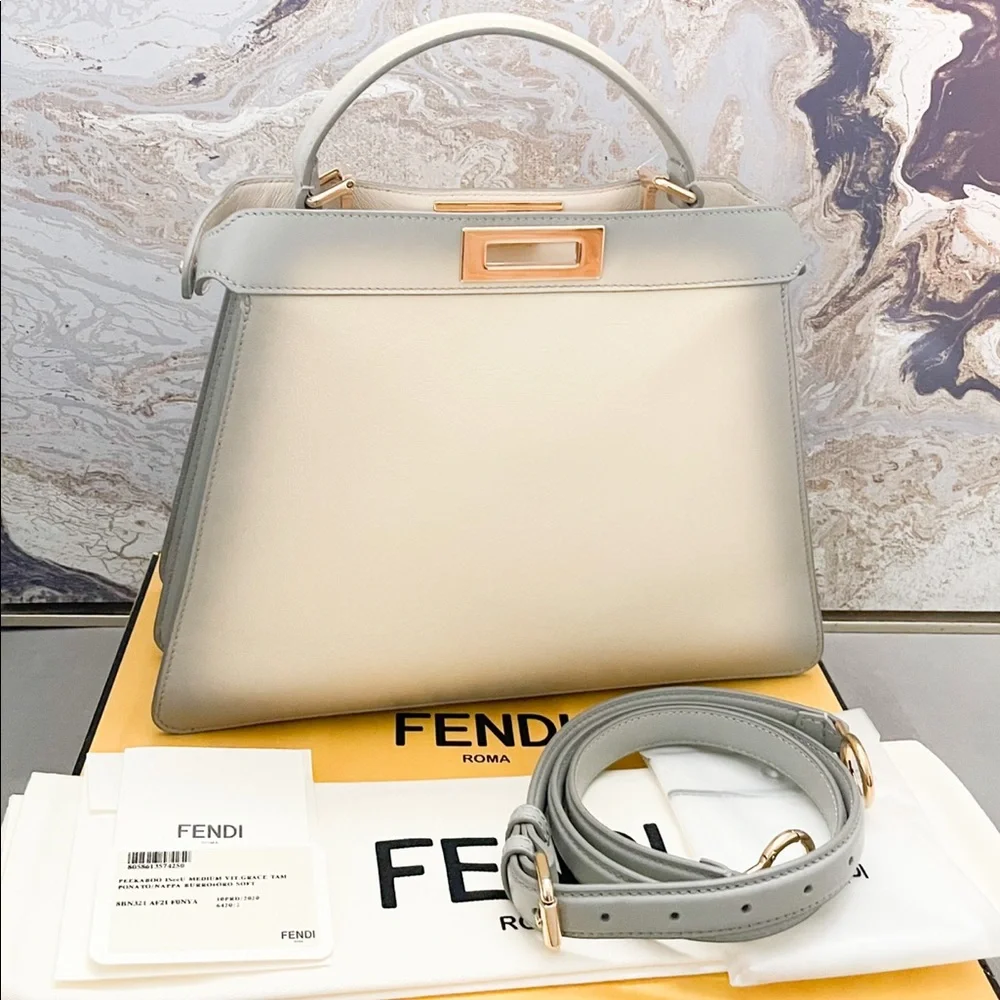 Sold!! Fendi Peekaboo ISeeU Ombre Medium Nappa Leather Tote - Picture 2 of 16